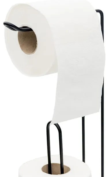 Stojak na papier toaletowy czarny 54 cm