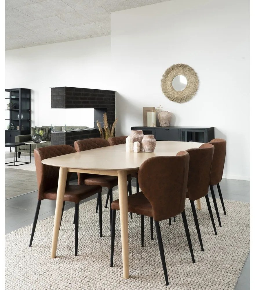 Koniakowe krzesła zestaw 4 szt. Pisa – House Nordic