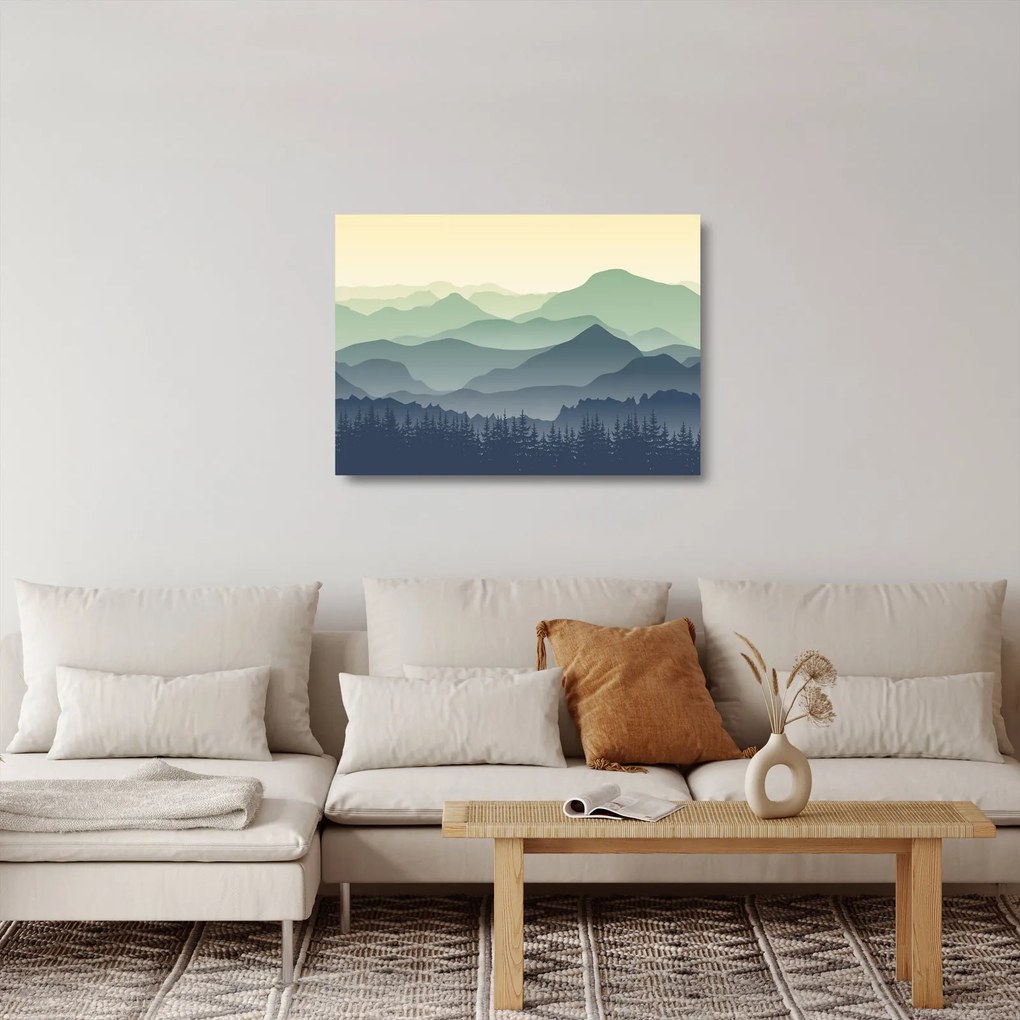 Obraz na szkle - Forest Mountain (70x50 cm)