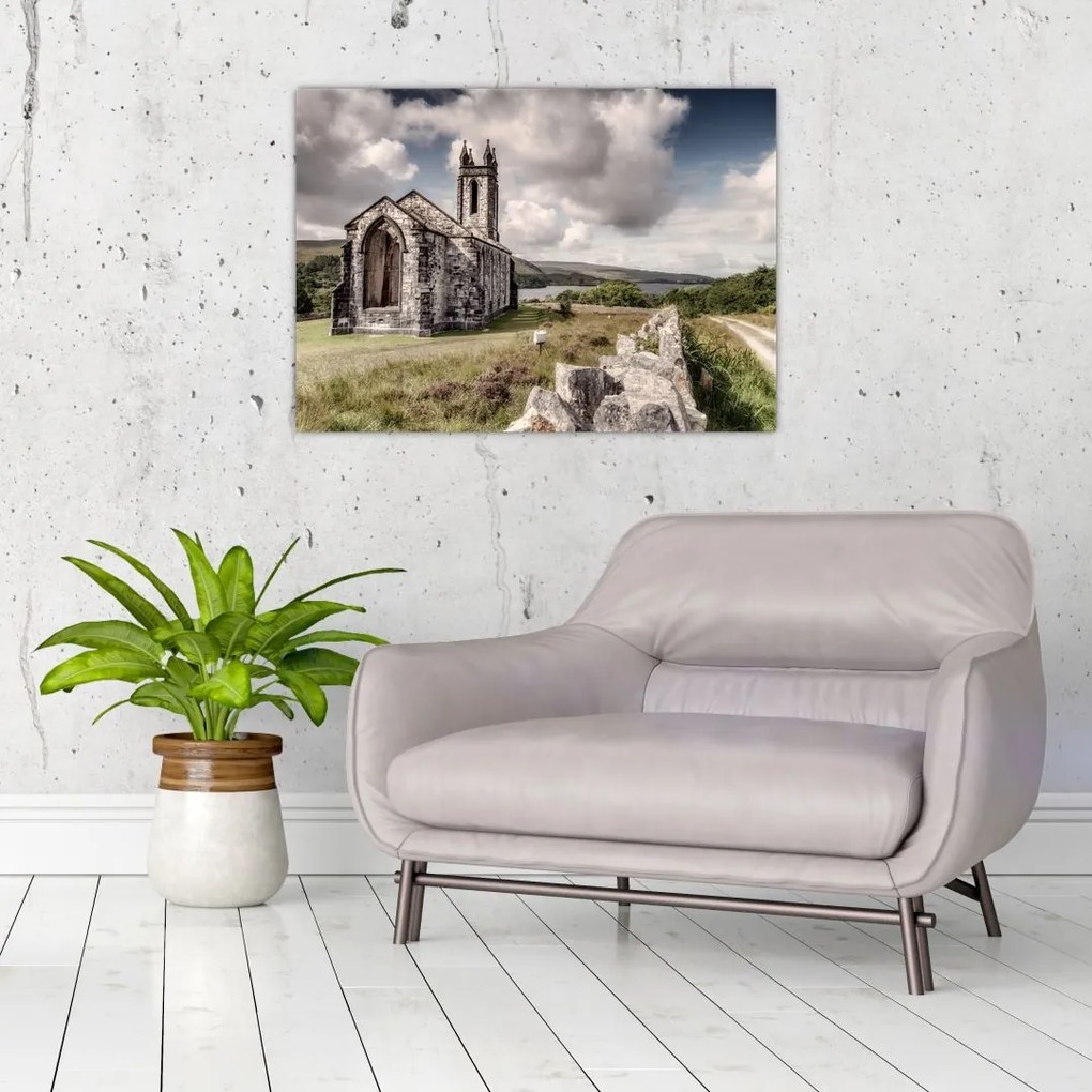 Obraz na szkle - Kościół irlandzki (70x50 cm)