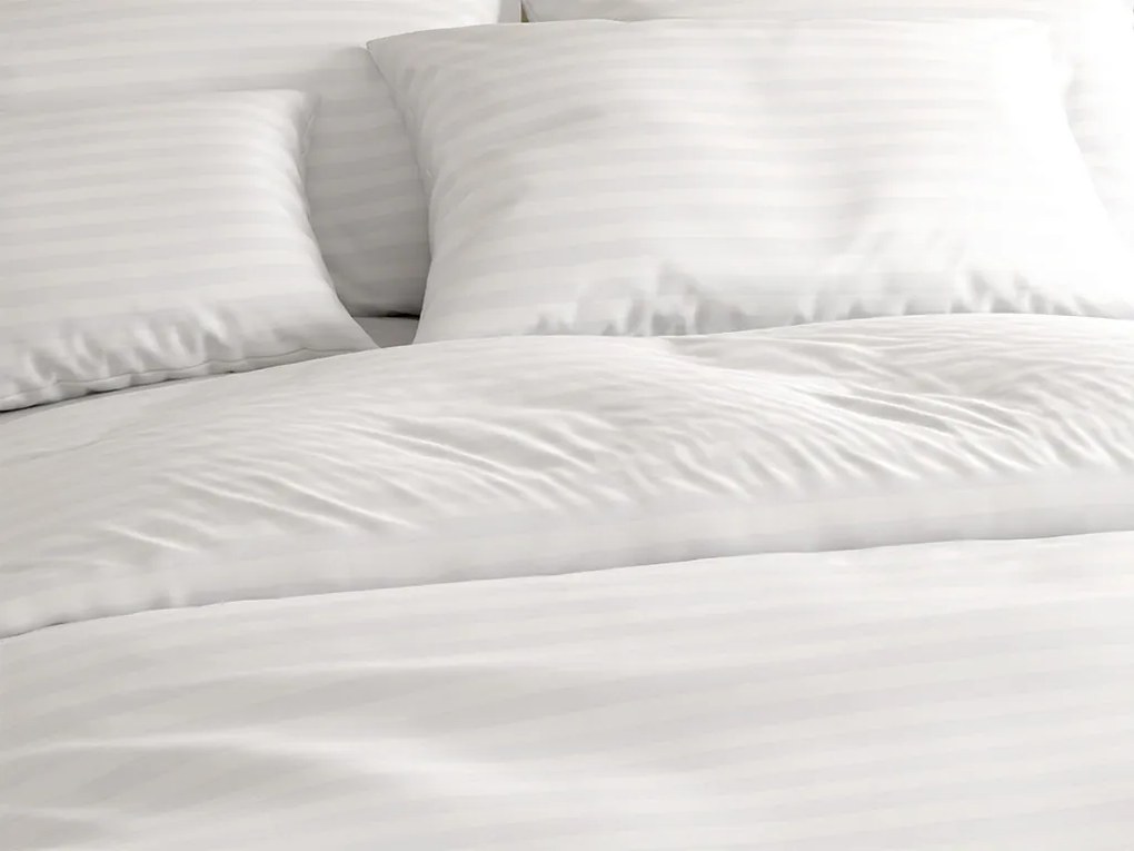 PrzytulneMieszkanie.pl PrzytulneMieszkanie.pl Hotelowa pościel z mikrofibry JASMINE biała - pasek 2 cm, hotelowa kieszeń Rozmiar pościeli: 70 x 90 cm | 140 x 220 cm