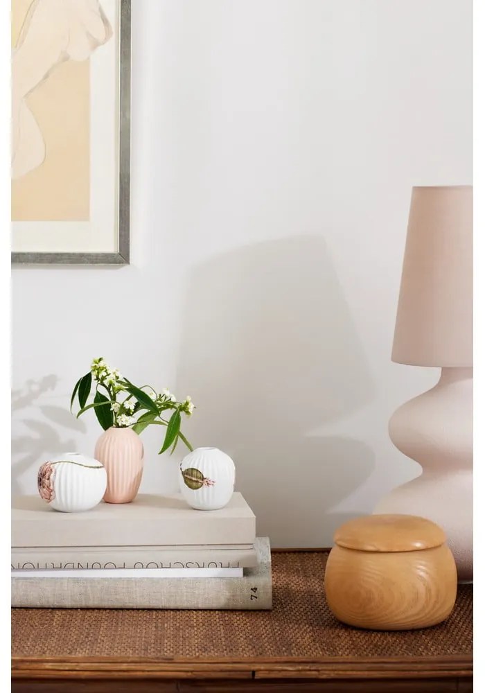 Zestaw 3 miniaturowych porcelanowych wazonów Kähler Design Hammershøi Poppy