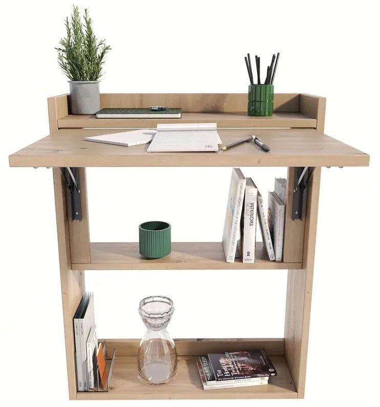 Składane Biurko Stojące Wiszące Dąb Artisan N1-N16