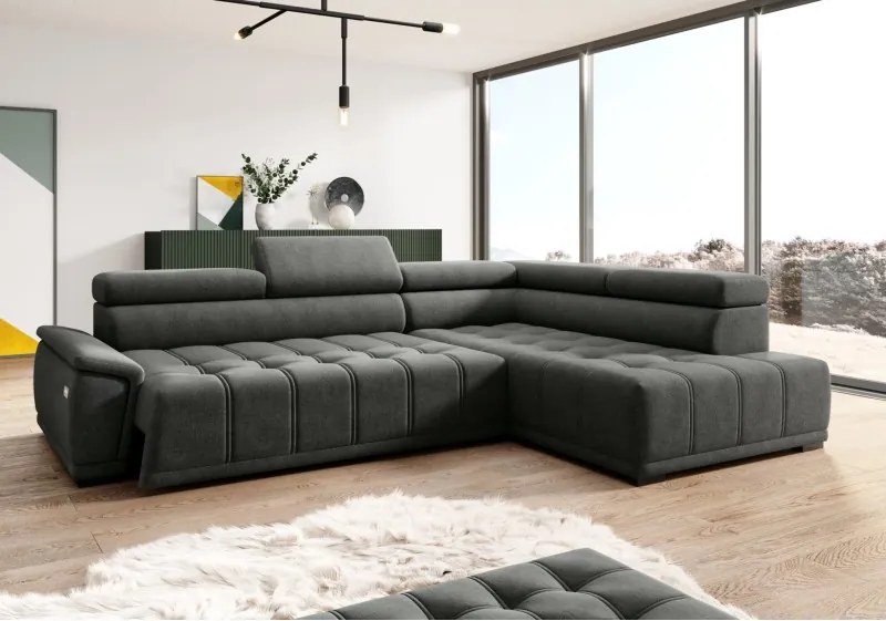 Narożnik GREMIO układ L Prawostronny z elektryczną regulacją siedziska WERSAL