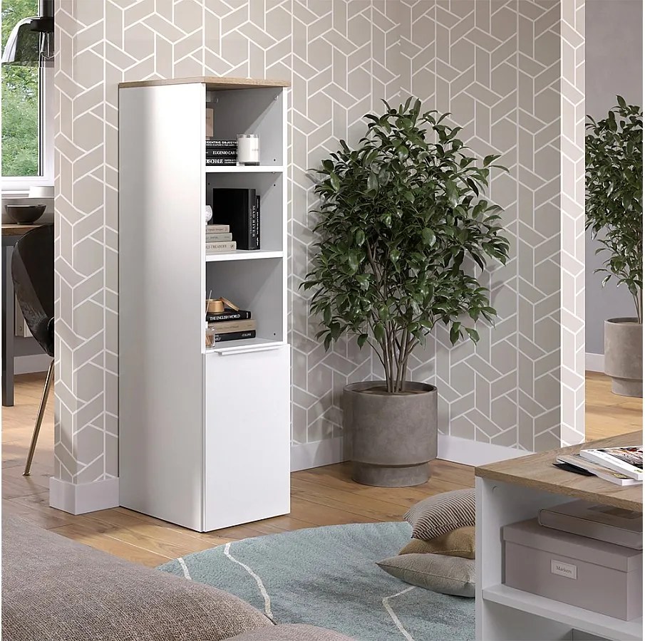 Szafka uniwersalna biały/sonoma 30.2x40x120 wido