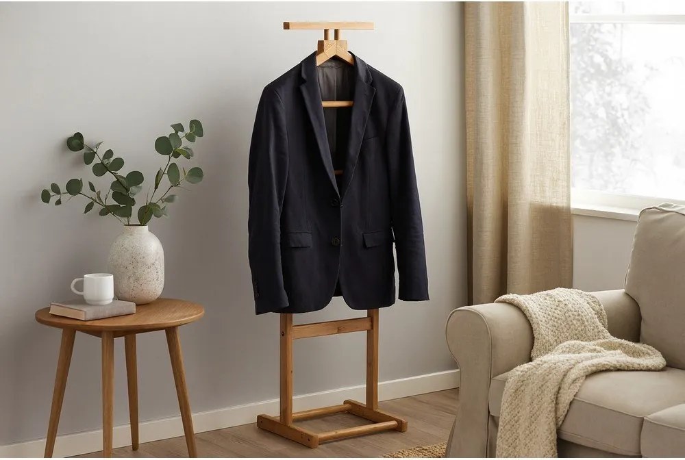 Bambusowy wieszak na ubrania w naturalnym kolorze Vion – Bonami Essentials