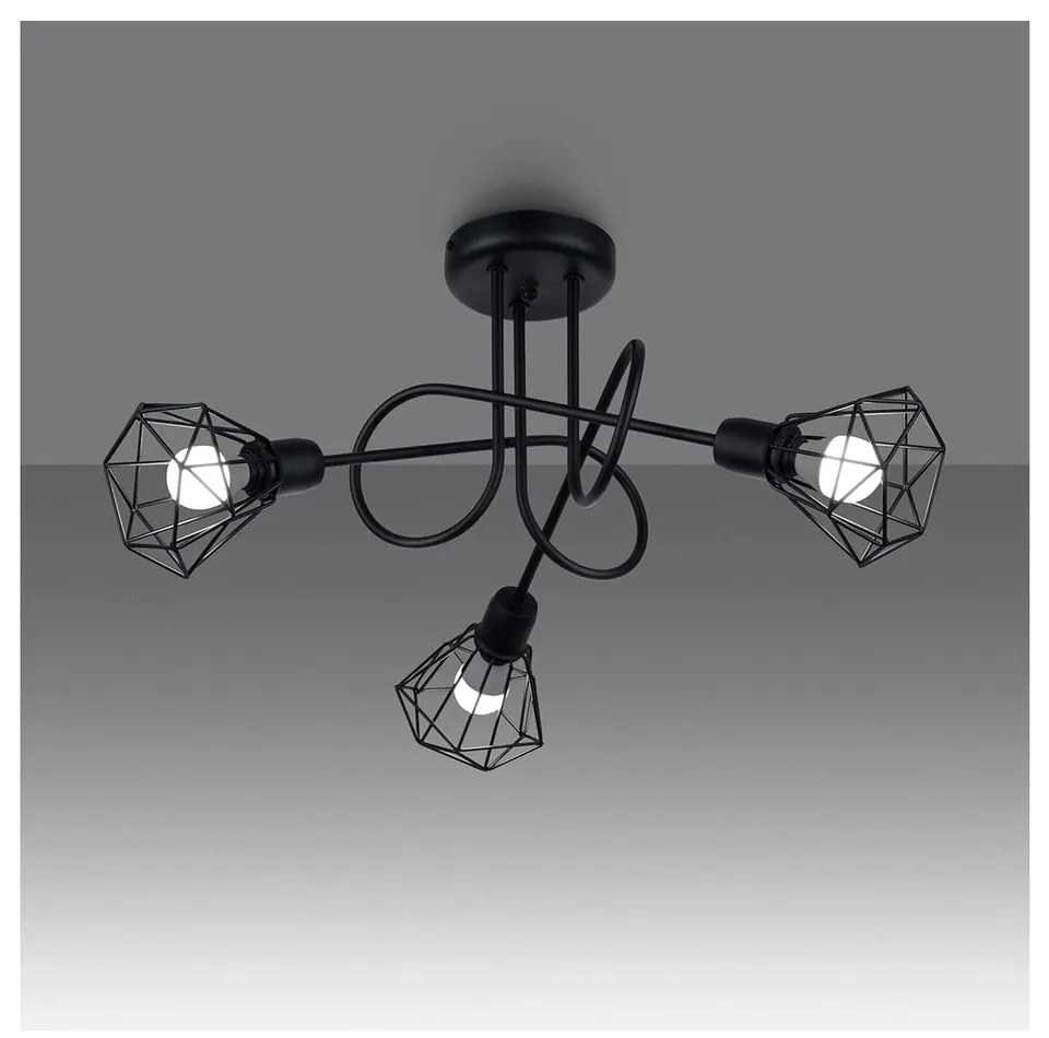 Czarna lampa sufitowa ø 10 cm Varpu – Nice Lamps