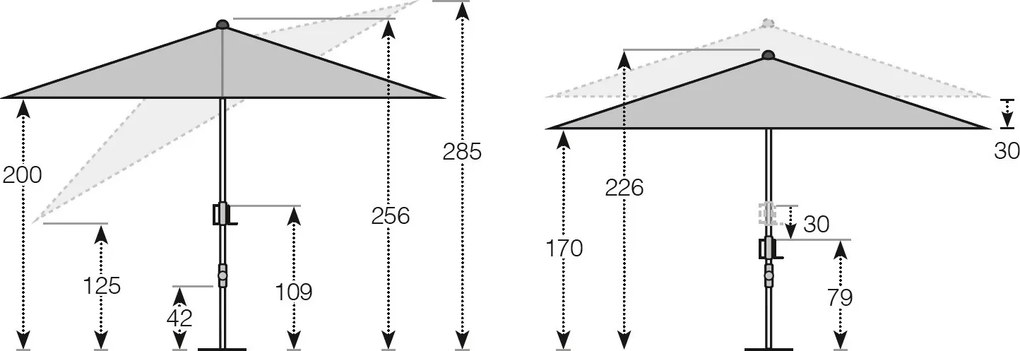 KNIRPS APOLL 240 x 240 cm niebieski