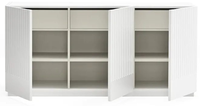 Biały niski kredens Teulat Doric, szer. 150 cm