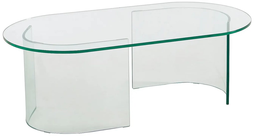 Stolik kawowy z giętego szkła hartowanego - Przezroczysty - NIZWA