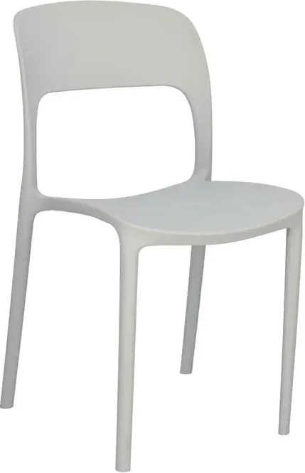 Szare minimalistyczne krzesło sztaplowane L1-N20