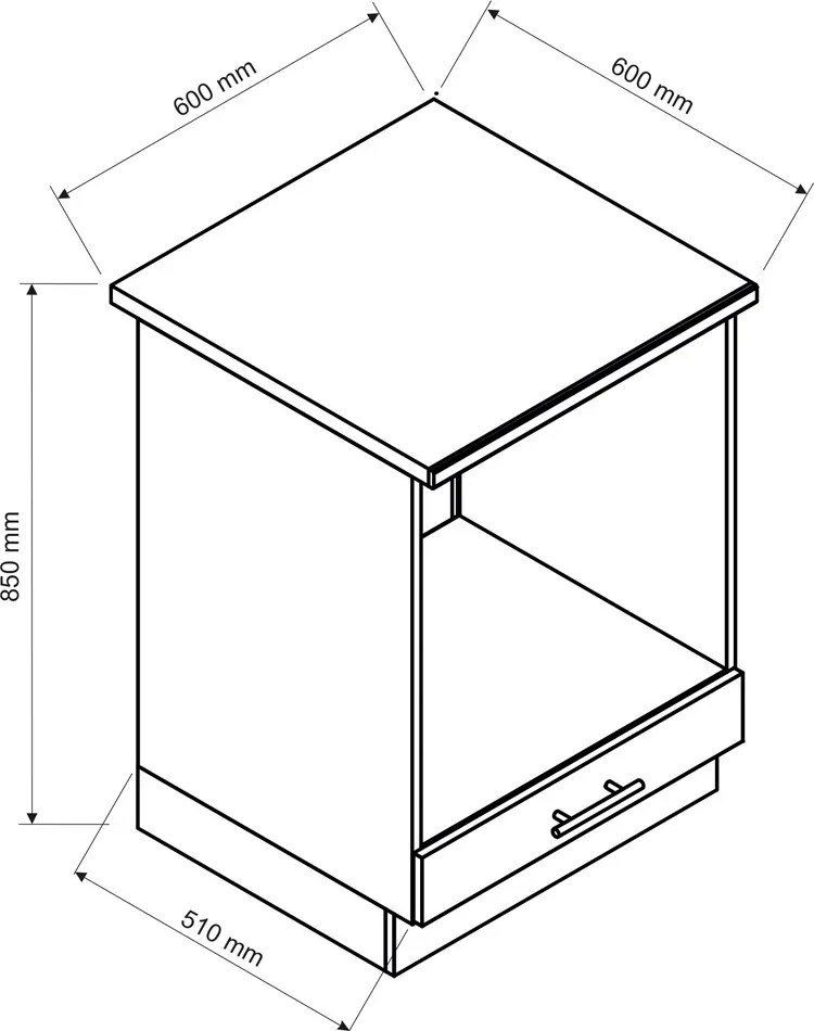 Komplet szafek kuchennych grafit mat Kenai 8X