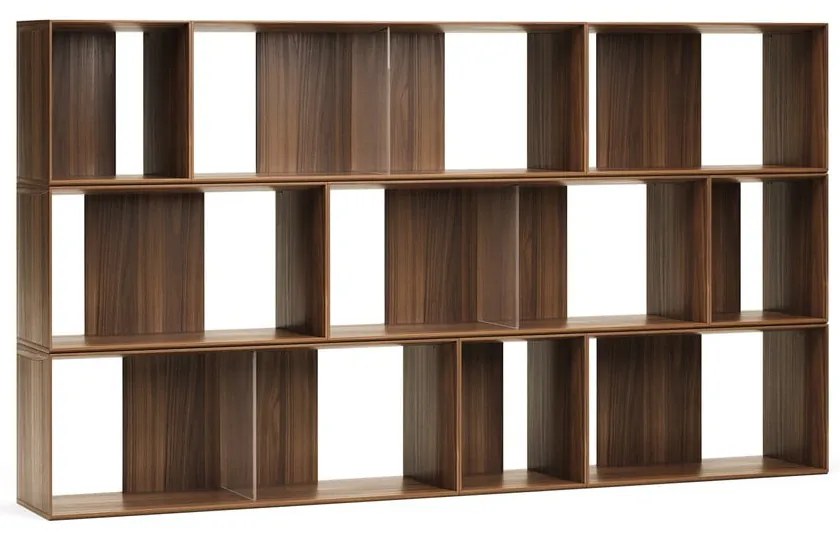 Modułowy system półek w dekorze orzecha 9 szt. 202x114 cm Litto – Kave Home