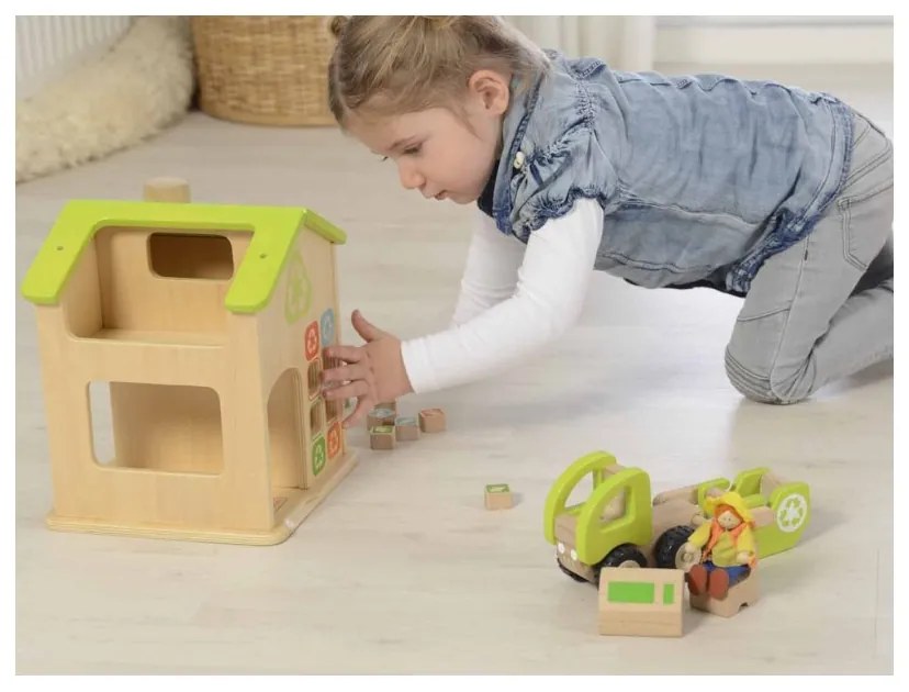 Stacja sortowania śmierci i recyklingu drewniana makieta masterkidz