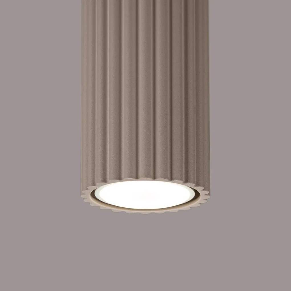 Plafon KARBON 60 taupe ryflowany SOLLUX  LIGHTING