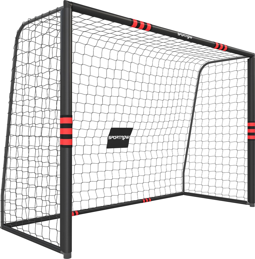 SPORTNOW Bramka do ogrodu 300 x 200 cm solidna bramka outdoor z siatką wypełnieniem kotwy gruntowe powłoka antykorozyjna | Aosom PL