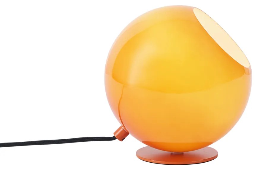 Lampa stołowa w stylu Retro pomarańczowa ze szkła - Mabel Retro Oswietlenie wewnetrzne