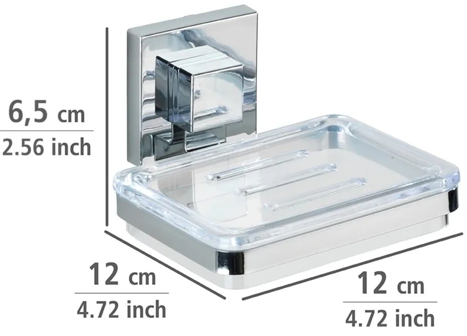 Mydelniczka z przyssawką Wenko Vacuum-Loc, 12x12 cm