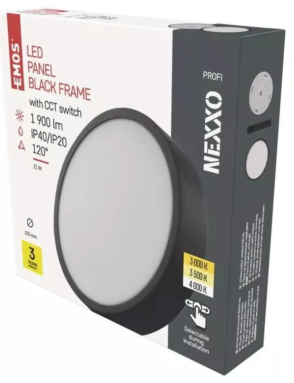 Lampa sufitowa LED w kolorze matowej czerni Nexxo – EMOS