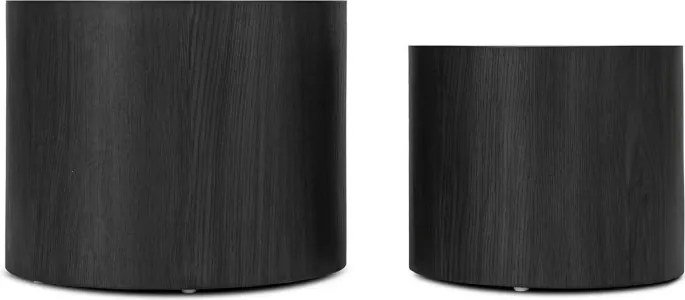 Zestaw Stolików Kawowych LEILA 38 cm/48 cm Czarny Loft