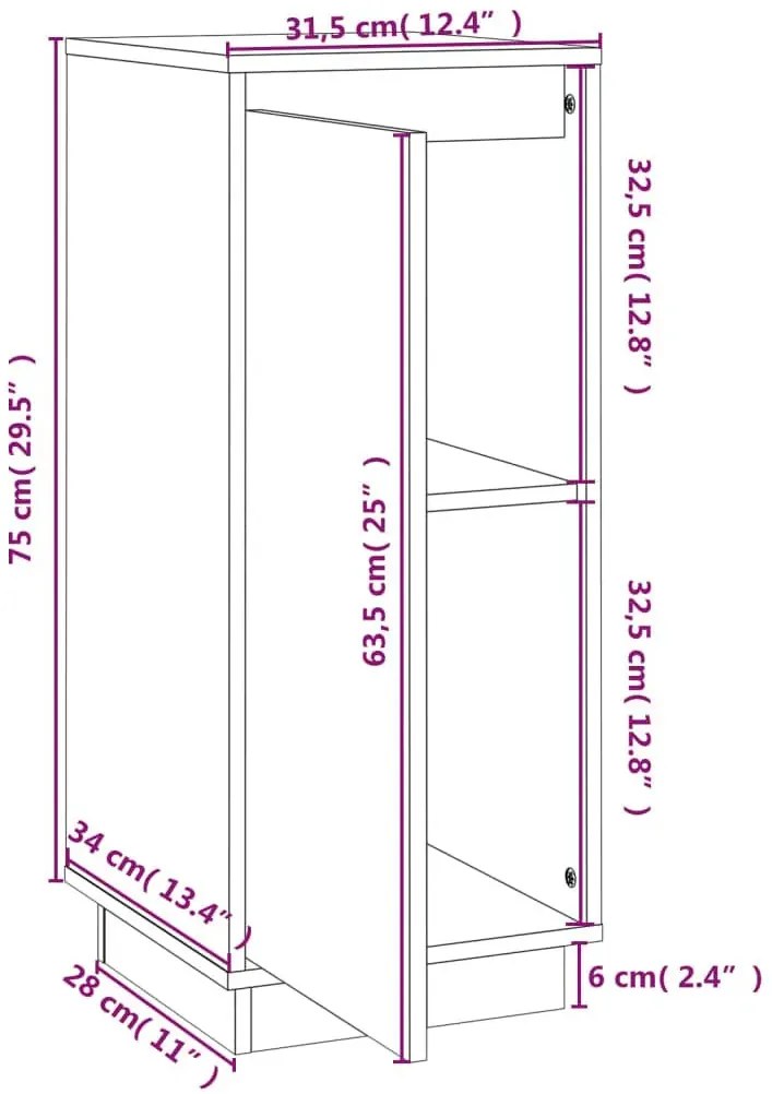 Biała drewniana szafka z półką H1-D67