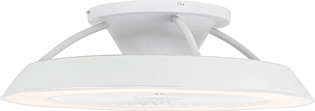 Inteligentny wentylator sufitowy biały z oświetleniem LED i pilotem - Deniz