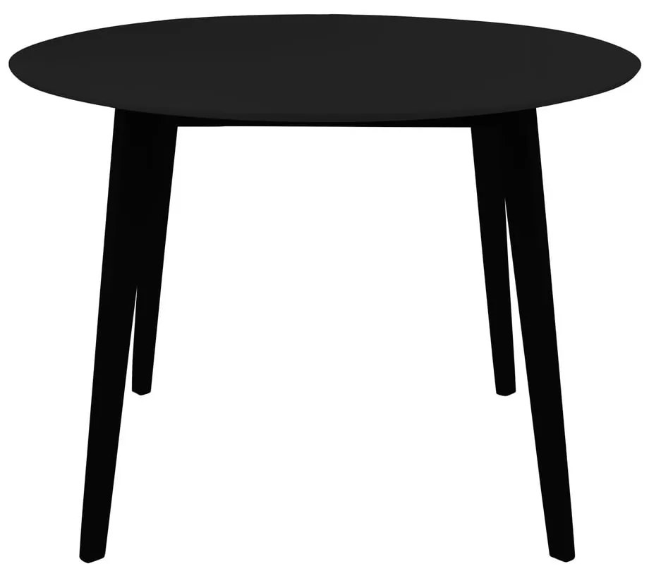 Okrągły stół z czarnym blatem 105x105 cm Vojens – House Nordic