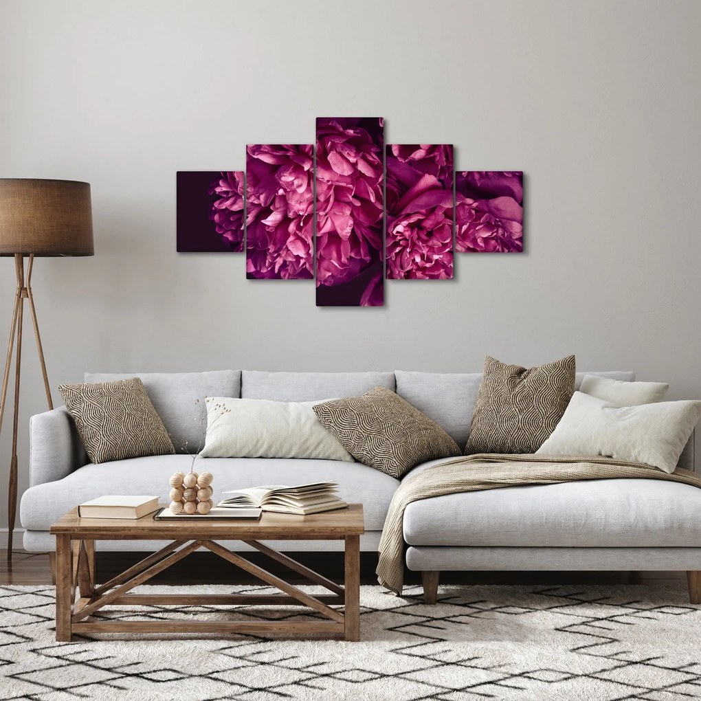 Obraz - Kwiaty piwonii (125x70 cm)