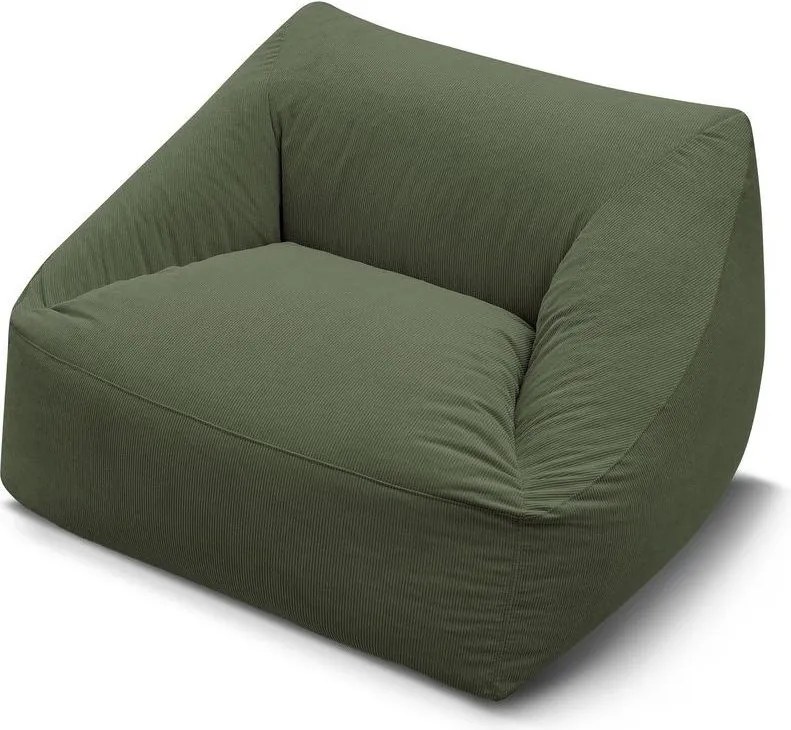 Zielony sztruksowy worek do siedzenia Lilibet – Bobochic Paris