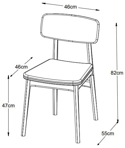 Krzesło w naturalnym kolorze Livo – Unique Furniture