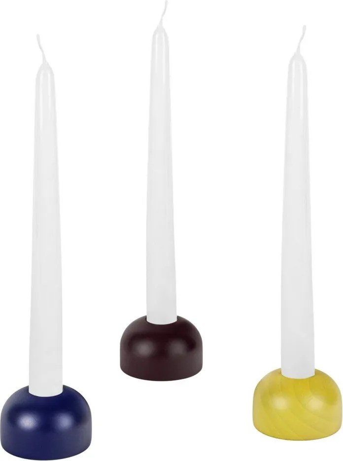 Drewniane świeczniki zestaw 3 szt. Lums – noo.ma