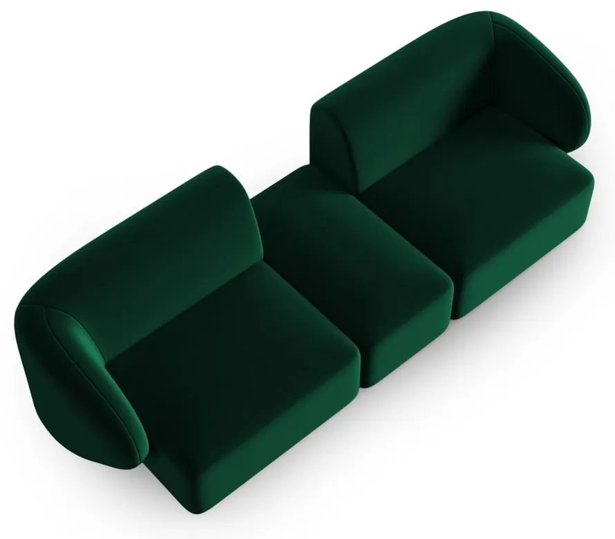 Zielona aksamitna sofa 246 cm Paolo – Milo Casa