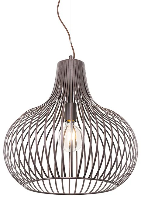 Nowoczesna lampa wisząca brązowa 48 cm - Saffira Nowoczesny Oswietlenie wewnetrzne