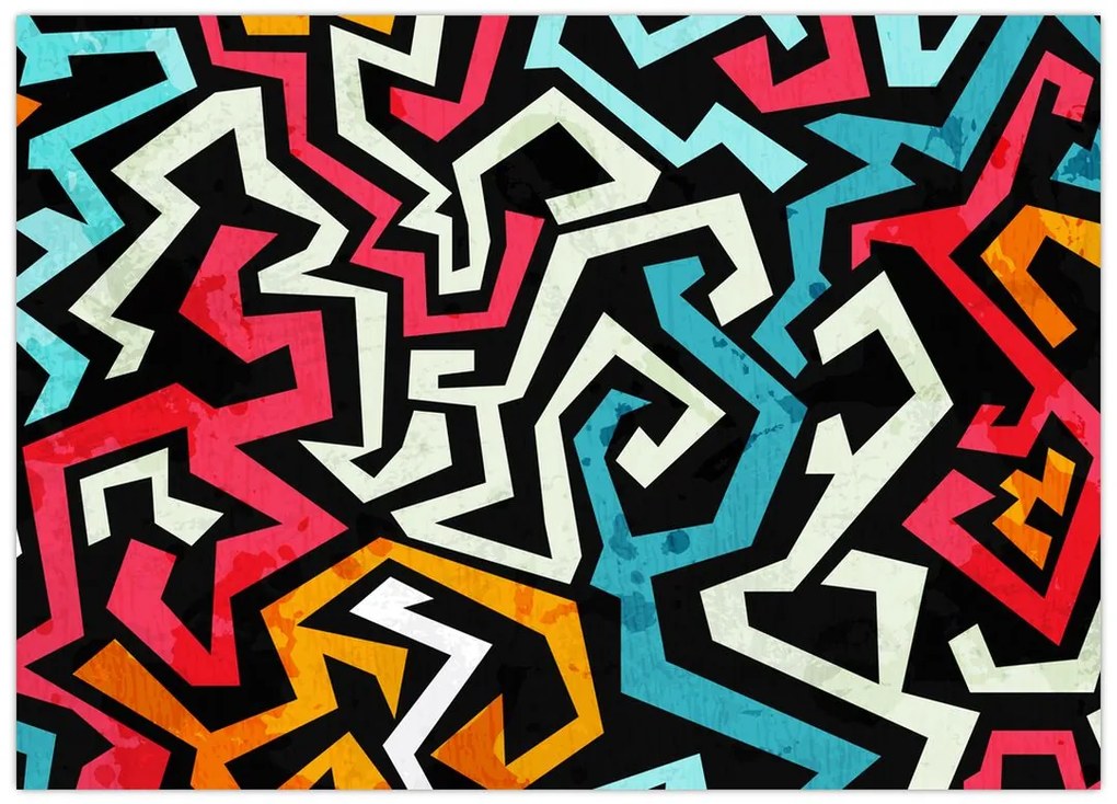 Obraz abstrakcji graficznej (70x50 cm)