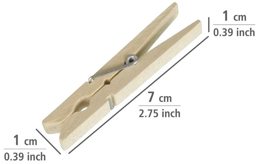 Klamerki do bielizny, na pranie - 50 sztuk w komplecie, WENKO