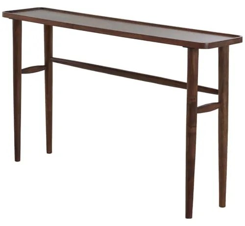 Brązowa konsola z litego drewna akacjowego 30x140 cm Qiano – Light &amp; Living