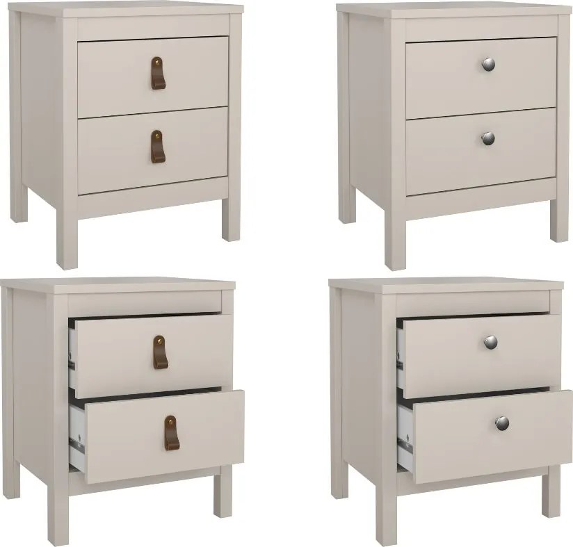 Szafka nocna z 2 szufladami Madrid, kaszmir mat