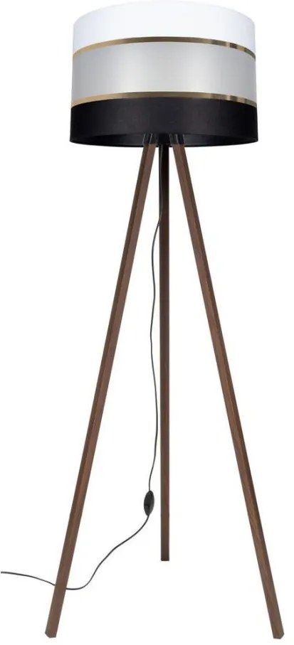 Lampa stojąca CORAL 1xE27/60W/230V brąz/czarny/biały/złoty
