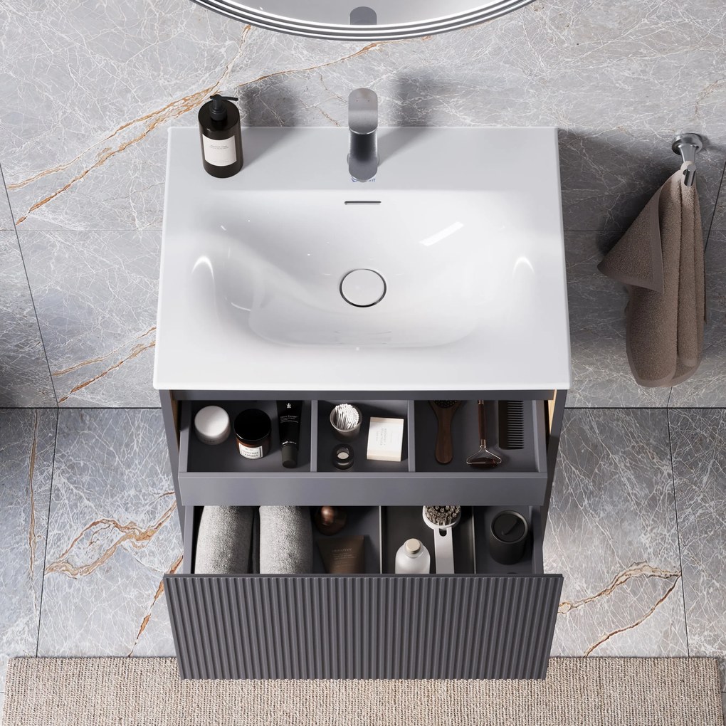 Szafka podumywalkowa BELDIVO 60 cm z umywalką ceramiczną Duravit