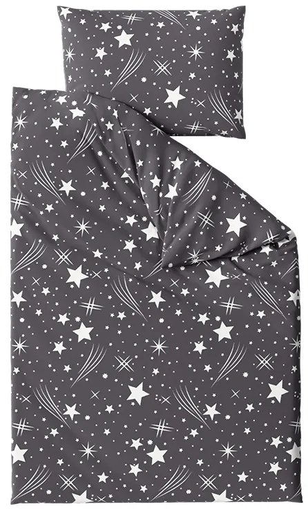 PrzytulneMieszkanie.pl PrzytulneMieszkanie.pl Pościel z mikrofibry NOČNÍ OBLOHA szara Rozmiar pościeli: 70 x 90 cm | 140 x 200 cm