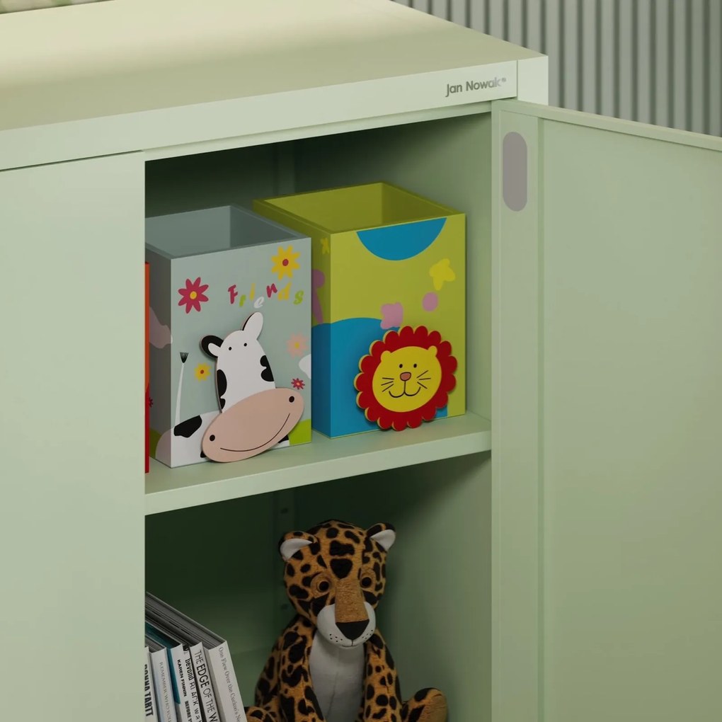 Szafa biurowa Fresh Style Jan 90x40x185 cm pastelowy zielony