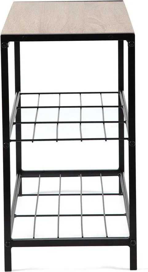 Czarna stalowa szafka na buty 63x44x30 cm Asten – Bonami Essentials