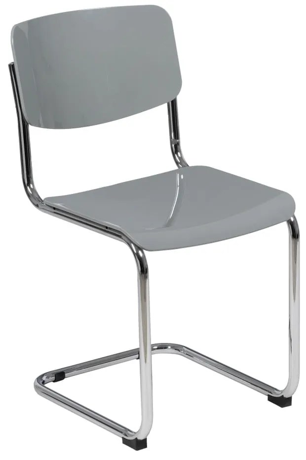 Szare krzesła zestaw 4 szt. Chrome – Ixia