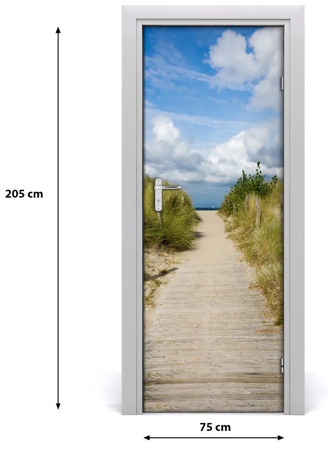 Naklejka na drzwi samoprzylepna Ścieżka na plażę
