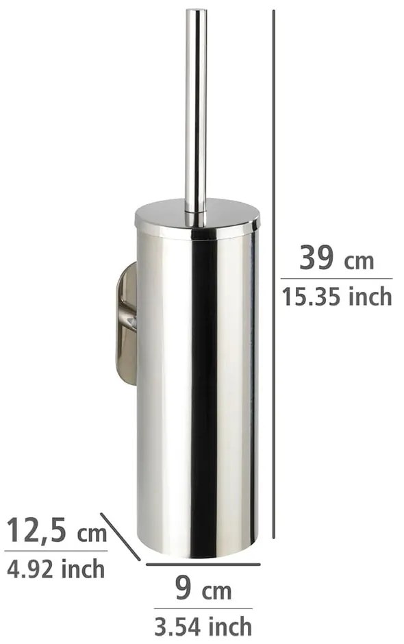 Samoprzyczepna szczotka do WC ze stali nierdzewnej Wenko Orea