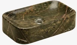 Umywalka Z Naturalnego Kamienia Francesca Zielony Marmur Forest & 50 X 30 Cm - Sklum