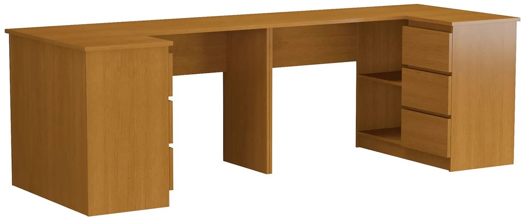 Podwójne biurko dla rodzeństwa olcha Z7-F62
