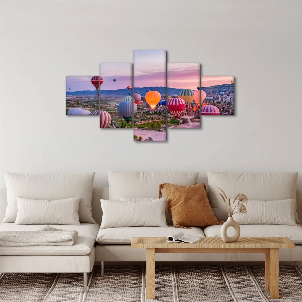 Obraz - Balony na ogrzane powietrze (125x70 cm)