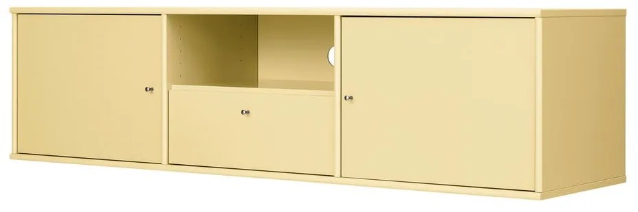Jasnożółta szafka pod TV 161x42 cm Mistral – Hammel Furniture