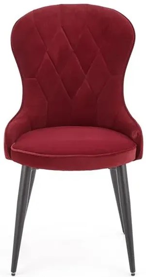 Krzesło tapicerowane K366 VELVET bordowe HALMAR